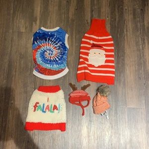 Lot of small cat/small dog clothes and hats